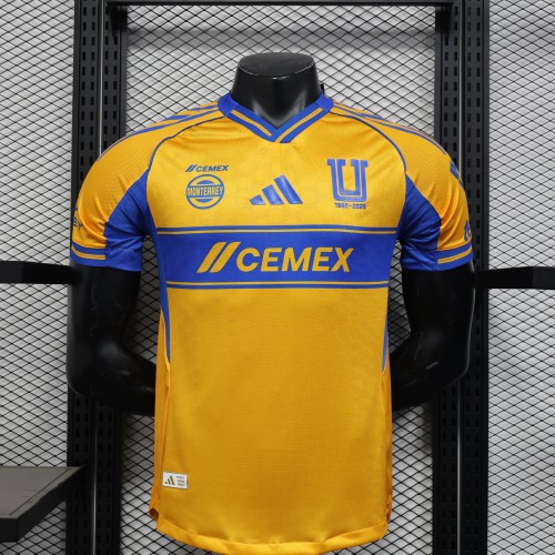 Player Version Club Tigres Home Jersey 25/26 Football Kit Soccer Jersey