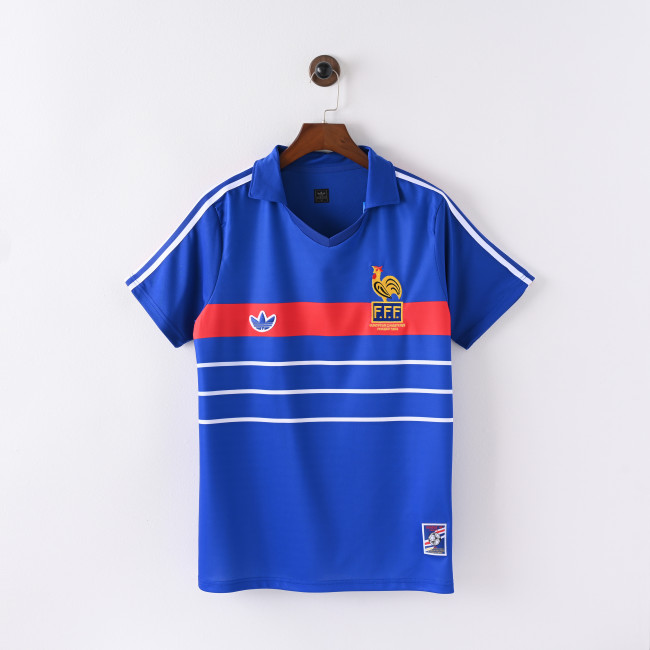 Retro France Jersey Home 1982-84 Football Kit Soccer Jersey