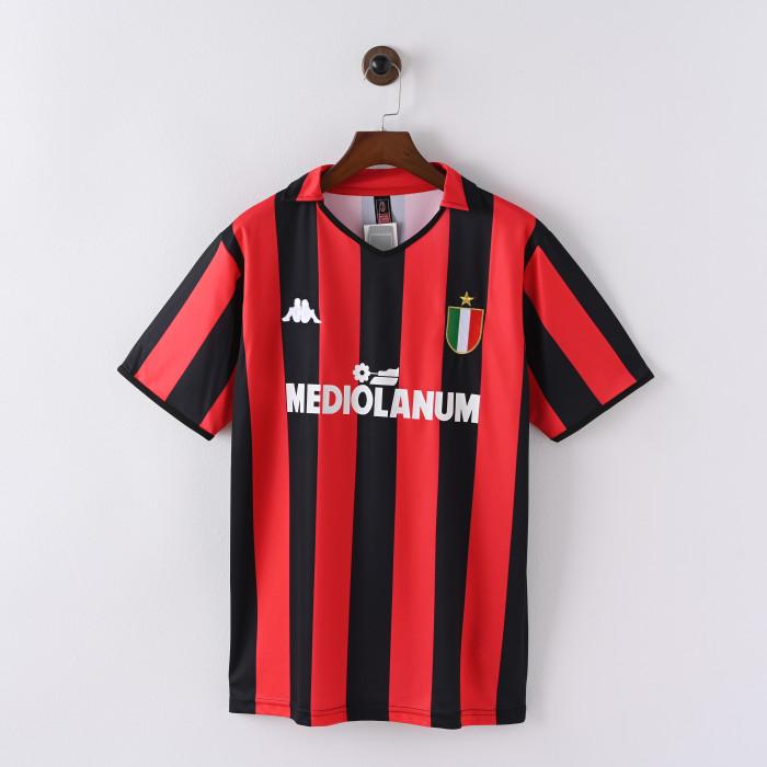 Retro AC Milan Jersey 1988-89 Home Football Kit Soccer Jersey
