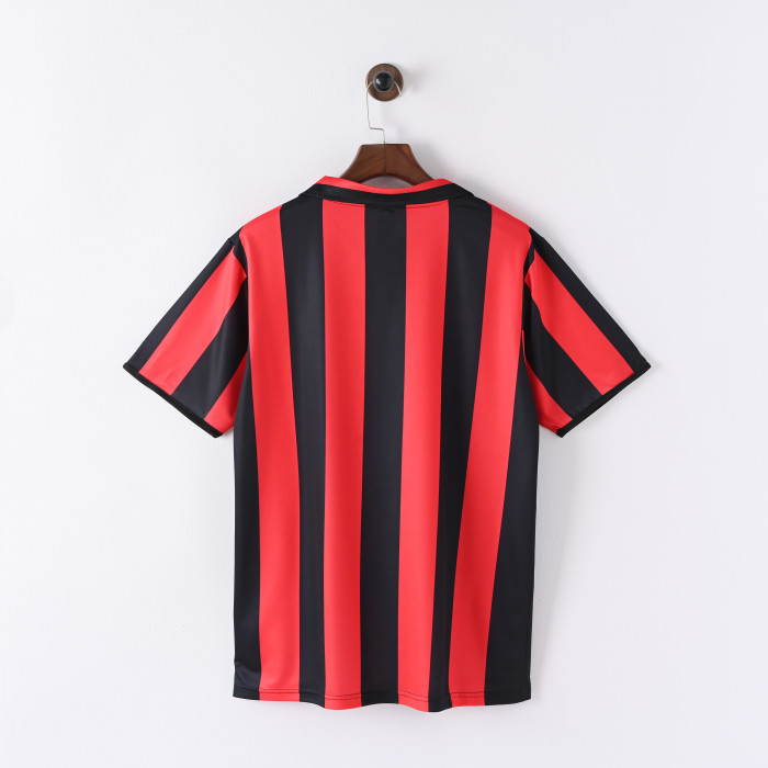Retro AC Milan Jersey 1988-89 Home Football Kit Soccer Jersey