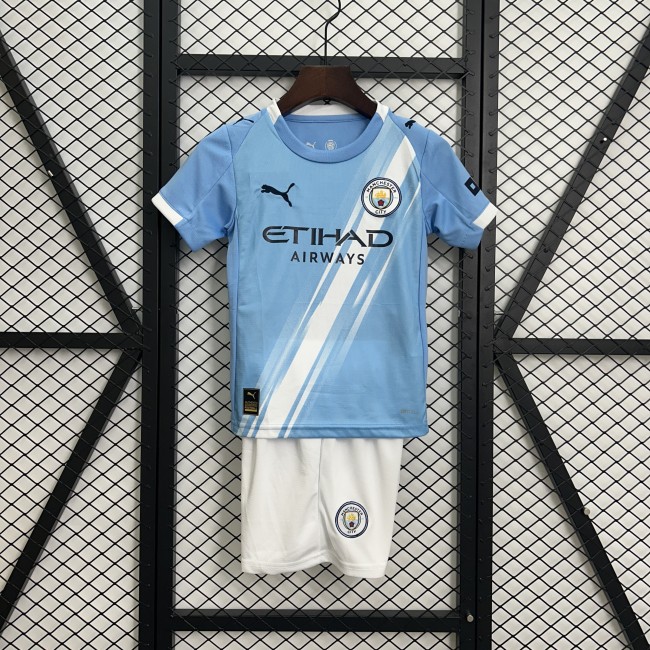 Kids Manchester City Jersey 25/26 Football Kit Soccer Shirt