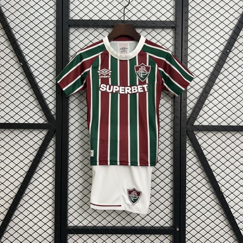 Kids Fluminense Jersey 25/26 Home Football Kit Soccer Jersey