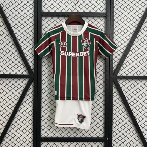 Kids Fluminense Jersey 25/26 Home Football Kit Soccer Jersey