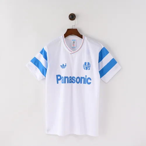 Retro Marseille Jersey 1989 1990 1991 Home Football Kit Soccer Jersey