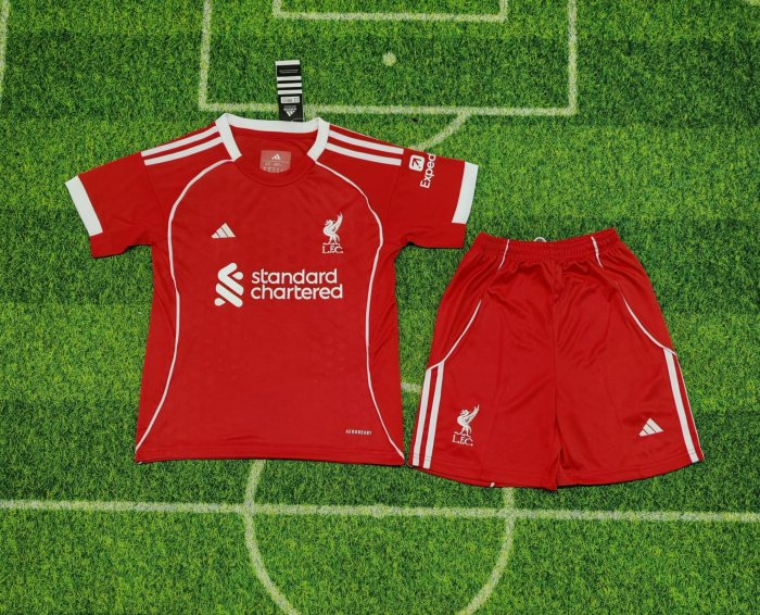 Kids Liverpool Jersey 25/26 Home Football Kit Soccer Shirt