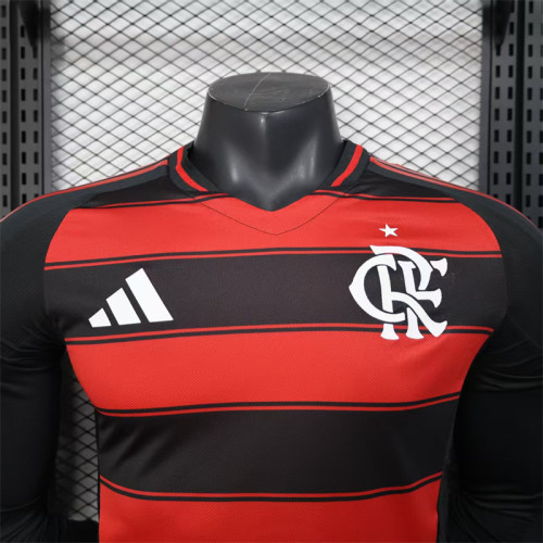 Player Version Flamengo Home Jersey 25/26 Long Sleeves Football Kit Soccer Jersey