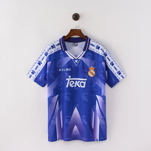 Retro Real Madrid Away Jersey 1996-97 Football Kit Soccer Jersey