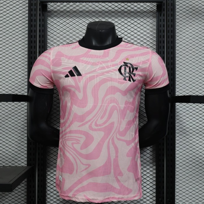 Player Version Flamengo Pink Jersey 25/26 Football Kit Soccer Jersey