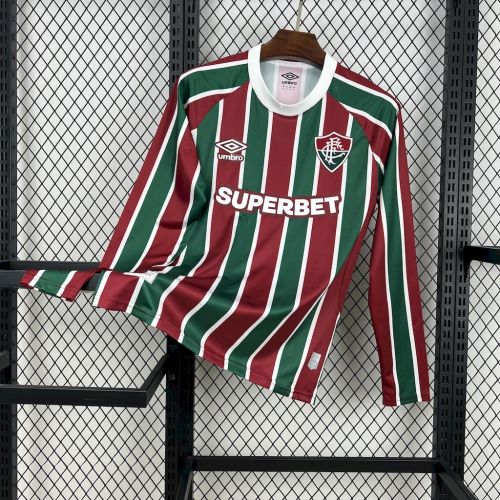 Fluminense Home Jersey 25/26 Long Sleeves Football Kit Soccer Jersey