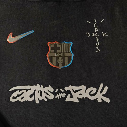 Travis Scott x Nike x FC Barcelona Spray Logo Hoodie 25/26