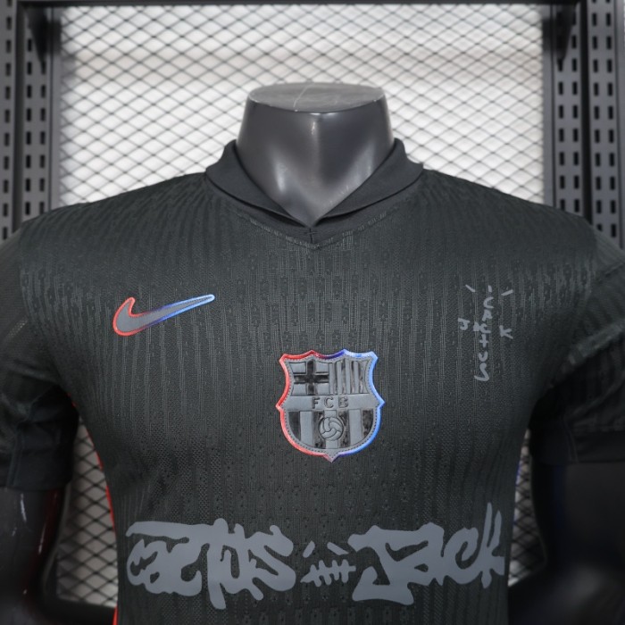Player Version Barcelona Away Jersey Travis Scott 24/25 Football Kit Soccer Jersey
