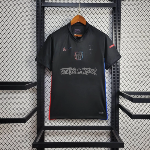 Barcelona Away Jersey Travis Scott 24/25 Football Kit Soccer Jersey