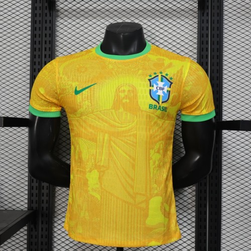 Player Version Brazil Jersey 2025 Yellow Football Kit Soccer Jersey