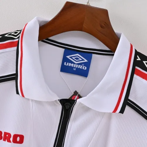 Retro Manchester United Jersey1998/99 Home White Football Kit Soccer Jersey