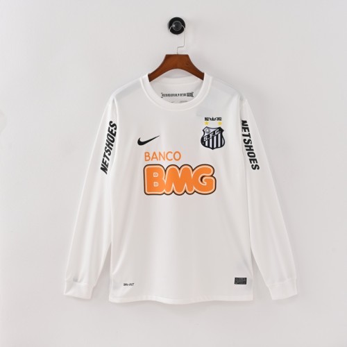 Retro Santos Jersey 2012/13 Home Long Sleeves Football Kit Soccer Jersey Neymar JR