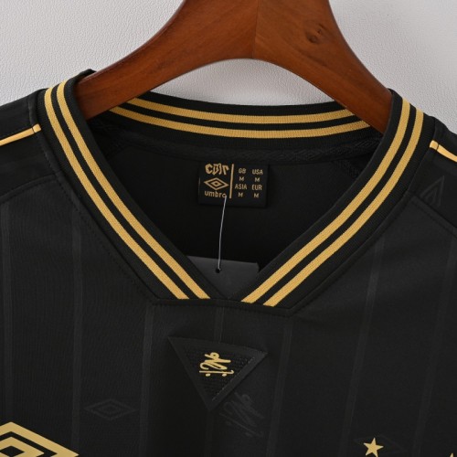 Retro Santos Jersey 2024-25 Black Neymar JR Football Kit Soccer Jersey