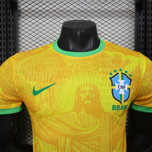 Player Version Brazil Jersey 2025 Yellow Football Kit Soccer Jersey