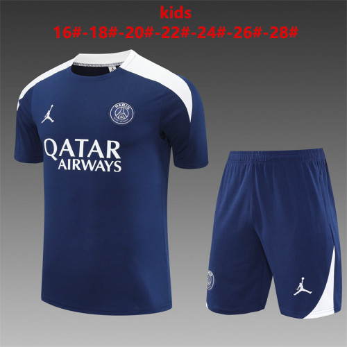 Kids PSG Training Tracksuits 25/26 Football Kit Soccer Jersey