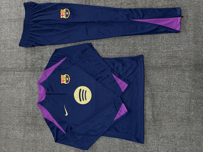 Kids Barcelona Training Tracksuits 25/26 Football Kit Soccer Jersey