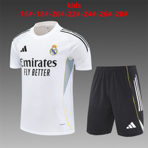 Kids Real Madrid Training Tracksuits 25/26 Football Kit Soccer Jersey