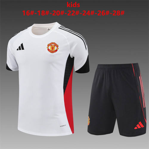 Kids Manchester United Training Tracksuits 25/26 Football Kit Soccer Jersey