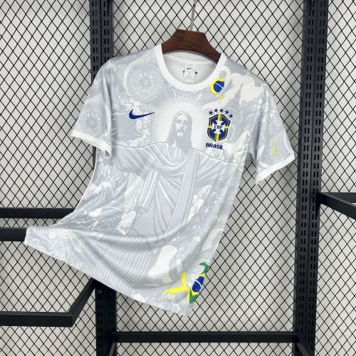 Brazil Jersey 2025 Jesus White Special Football Kit Soccer Jersey