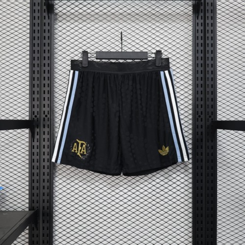 Player Version Argentina Shorts 2025 Black Football Kit Soccer Shorts