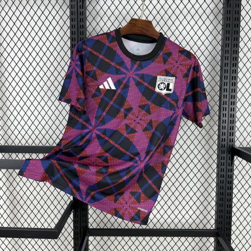 Olympique Lyonnais Jersey 25/26 Pre-match Training Football Kit Soccer Jersey