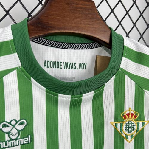 Kids Real Betis Jersey 25/26 League Final Special Football Kit Soccer Jersey