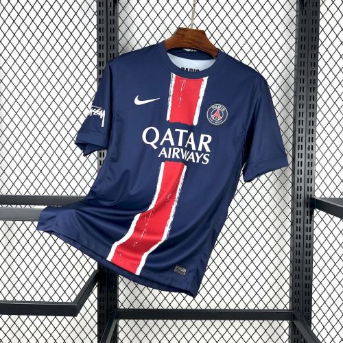 Paris Saint-Germain Jersey 24/25 Home-Stussy PSG Football Kit Soccer Jersey