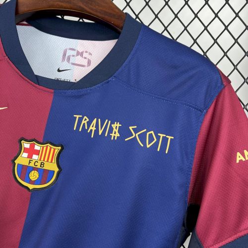 Barcelona Jersey 24/25 Home Travis Scott Football Kit Soccer Jersey