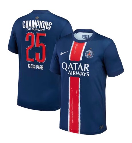 Paris Saint-Germain Jersey 24/25 Home Champions League Winner PSG Football Kit Soccer Jersey