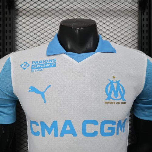 Player Version Marseille Jersey 25/26 Home Football Kit Soccer Jersey