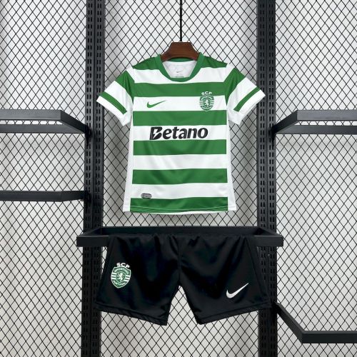 Kids Sporting CP Jersey 25/26 Home Football Kit Soccer Jersey