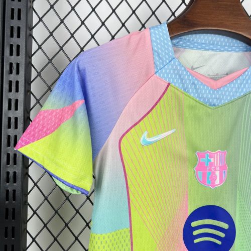Kids Barcelona Jersey 25/26 Special Football Kit Soccer Jersey