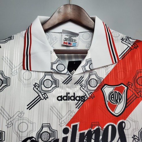 Retro River Plate Jersey 1995-96 Home Football Kit Soccer Jersey