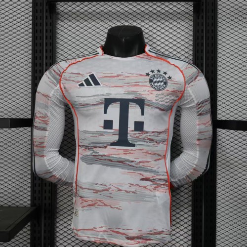 Player Version Bayern Munich Jersey 25/26 Away Long Sleeves Football Kit Soccer Jersey