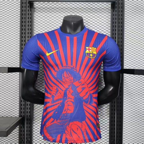 Player Version Barcelona Jersey 25/26 ONE PIECE Football Kit Soccer Jersey