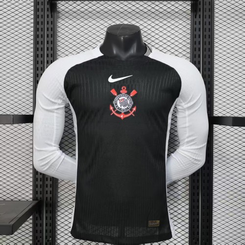 Player Version Corinthians Jersey 25/26 Away Long Sleeves Football Kit Soccer Jersey