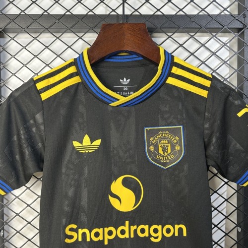 Kids Manchester United Jersey 25/26 Third Football Kit Soccer Jersey