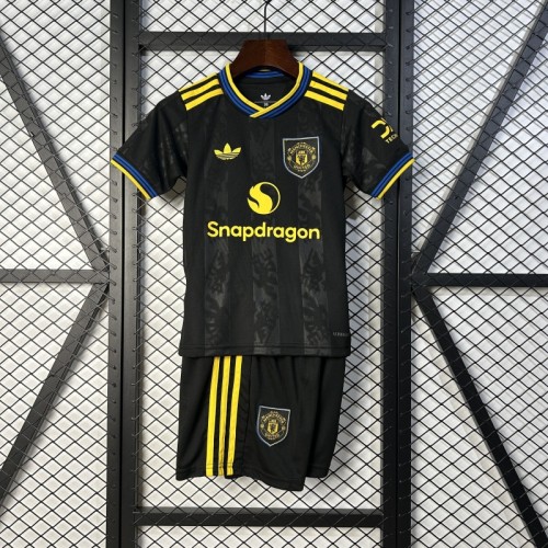 Kids Manchester United Jersey 25/26 Third Football Kit Soccer Jersey