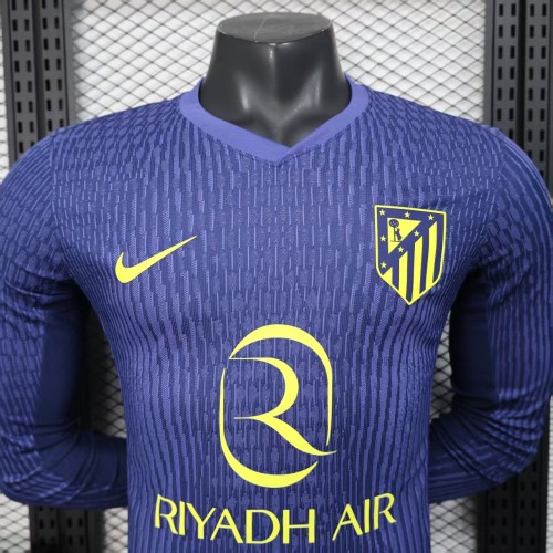 Player Version Atletico Madrid Jersey 25/26 Away Long Sleeves Football Kit Soccer Jersey