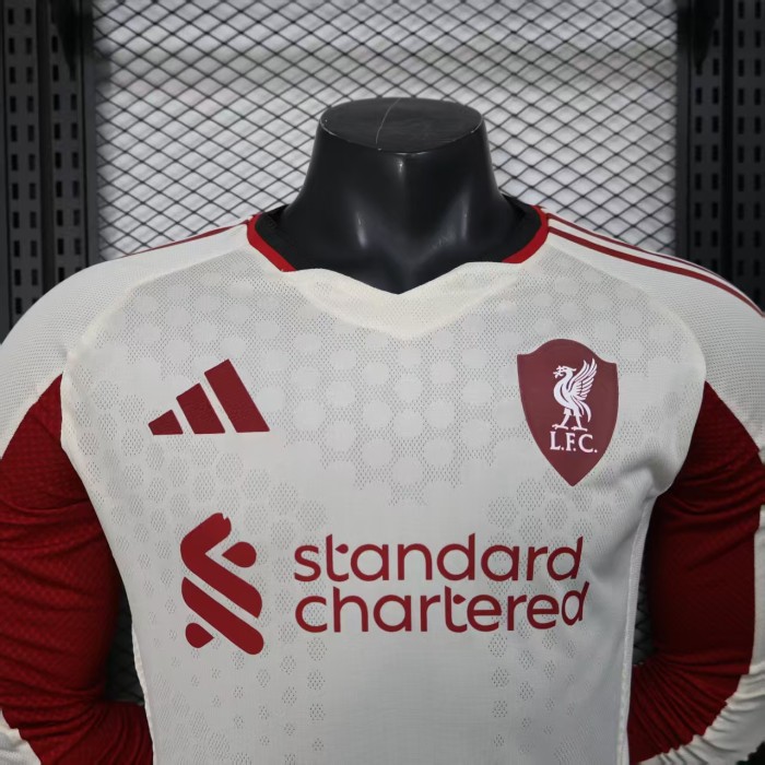 Player Version Liver Jersey 25/26 Away Long Sleeves Football Kit Soccer Jersey