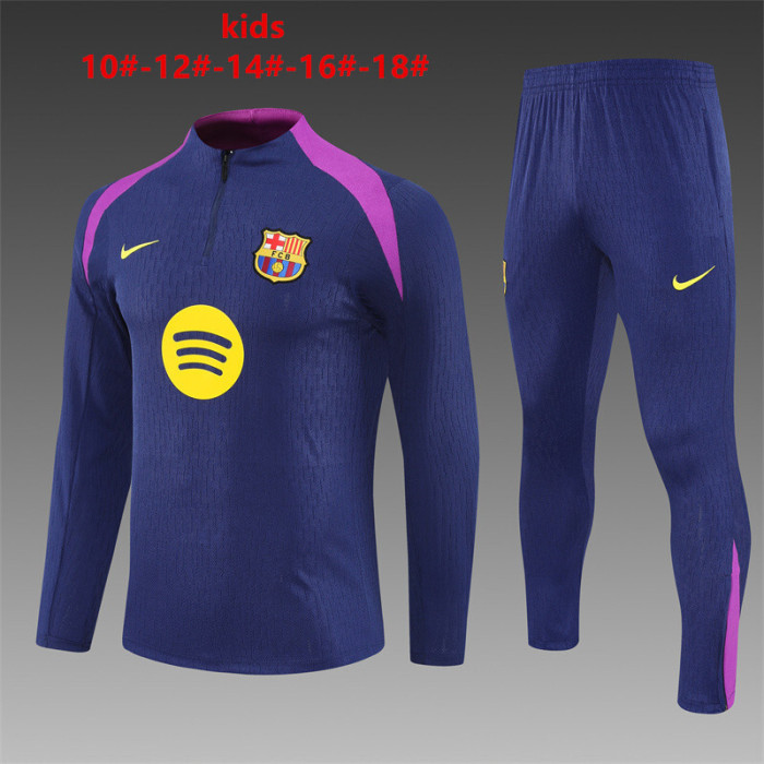 Kids Barcelona Training Tracksuits 25/26 Football Kit Soccer Jersey