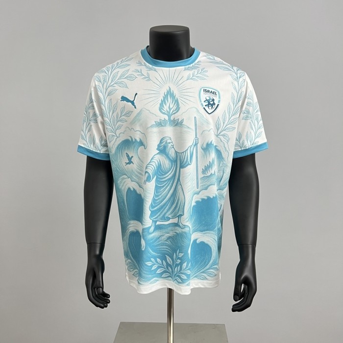 Fans Version Israel Jersey 2025 White Football Kit Soccer Jersey