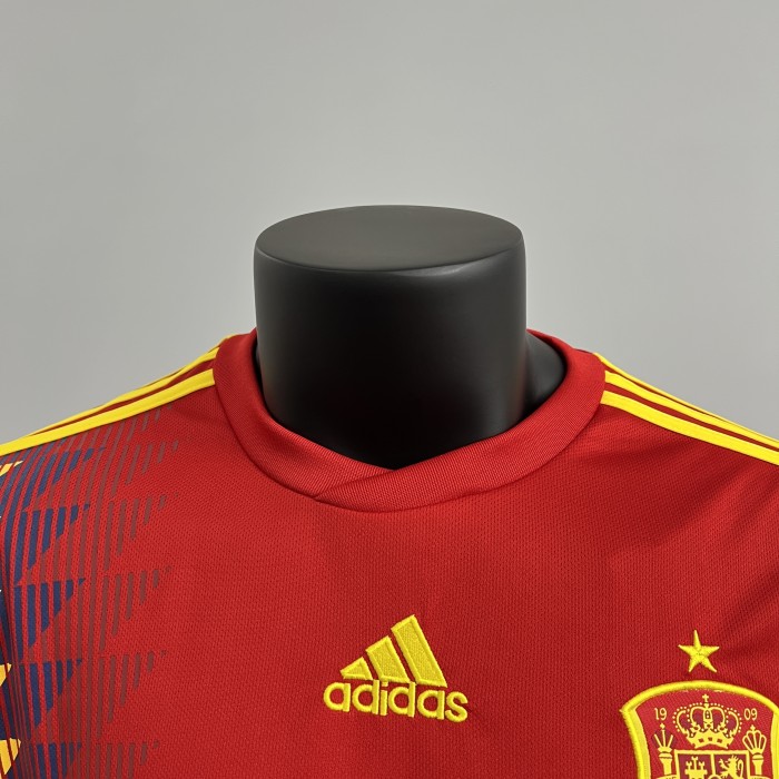 Retro Spain Jersey 2018 Home Football Kit Soccer Jersey