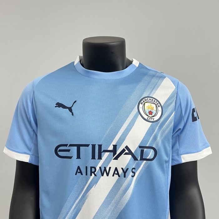 Fans Version Manchester City Jersey 25/26 Home Club Football Kit Soccer Jersey