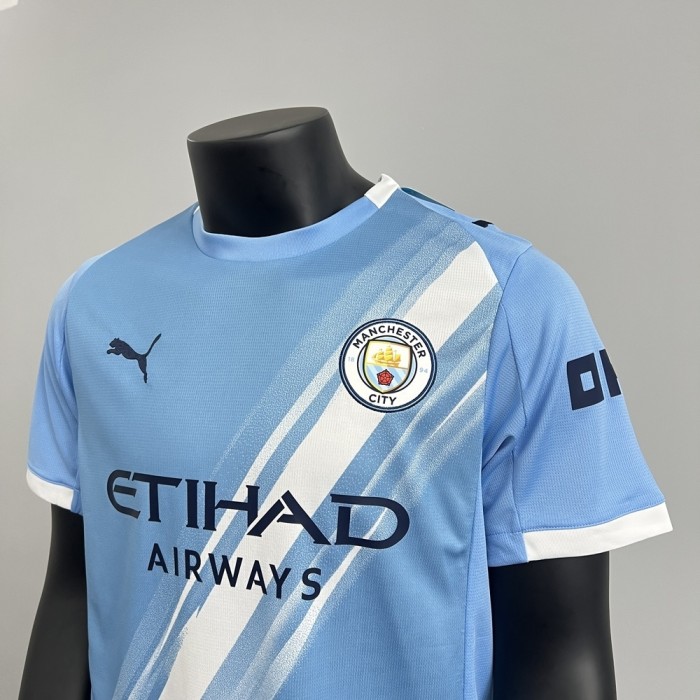 Fans Version Manchester City Jersey 25/26 Home Club Football Kit Soccer Jersey