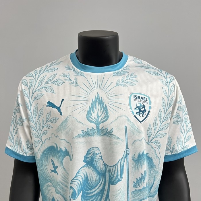 Fans Version Israel Jersey 2025 White Football Kit Soccer Jersey