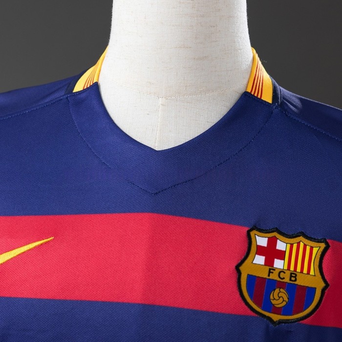 Barcelona Jersey 2015-16 Home Retro Kit Long Sleeves